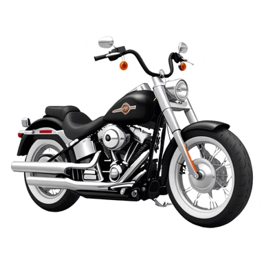Harley-Davidson Cruiser - Harley-Davidson Softail (Model Year: 2021) (Iconic colour: Black) sticker