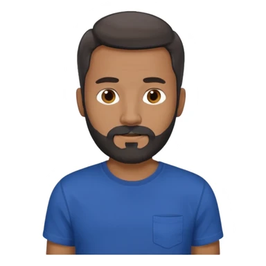 give my dad a grandpa look but beard mixed with grey and black , very low hair on head brown in complexion, casual clothes sticker