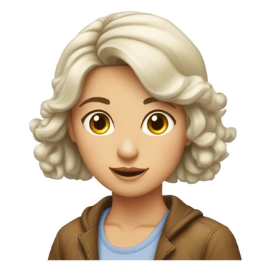 Una ragazza castana che abbraccia l suo gatto sticker