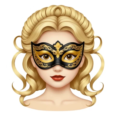 a beautiful girl wearing mask sticker