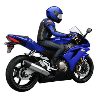 dude riding yamaha r6 2009 sticker