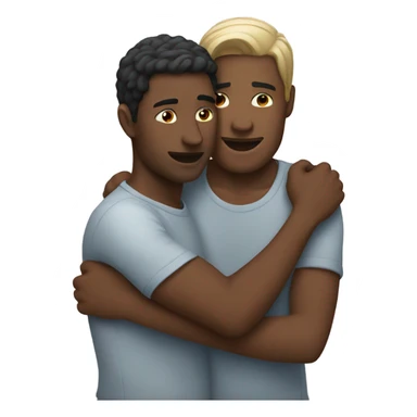 Two men cuddling.  sticker