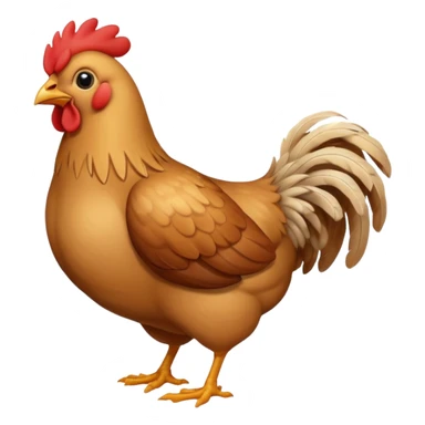 small light brown chicken full body no comb sticker
