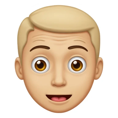 man making silly weird face sticker