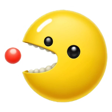 PAC man eating dots sticker