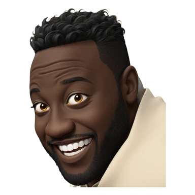 smiling dark-skinned male portrait sticker