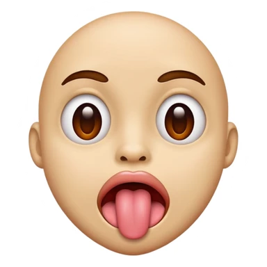 A face with toung out  sticker