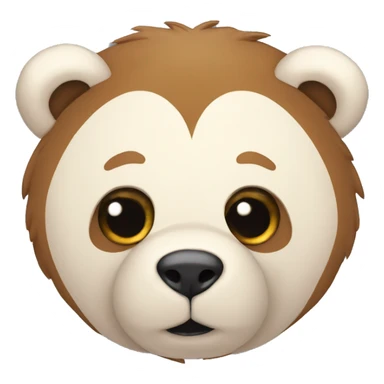 Un ours en peluche endormi serrant un cœur dans ses bras sticker