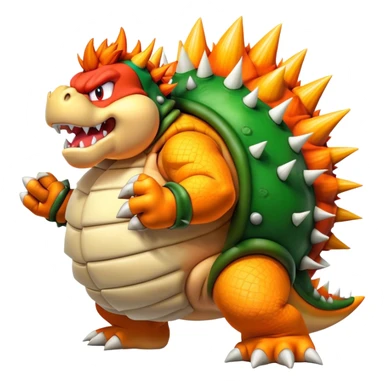 Bowser  From Mario Side Half Side View sticker