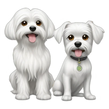 Maltese dog and york sticker