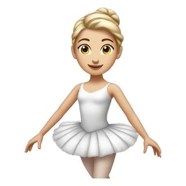 White girl ballerina posing  sticker