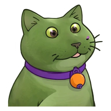 Gato gordo naranja sticker