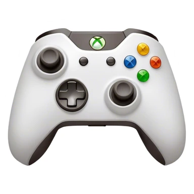 Clash of Clans aesthetic: Cinematic Playful Xbox Controller (Original Duke) Portrait Emoji, rendered in a 3D vector-style similar to standard emojis with minimal shading and bold, simplified shapes. A compact, distinct form with signature details, softly glowing with a modern gaming energy charm. Simplified yet unmistakably iconic, highly detailed and consistent, glowing with a soft radiance and high shine. Stylized with a touch of next-gen innovation and a soft glowing outline, capturing the essence of a beloved gaming relic with a friendly, playful manner! sticker