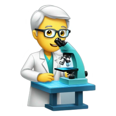scientist using laser and microscope sticker
