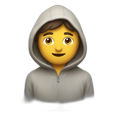 Homme avec une capuche sticker
