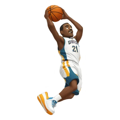 a basketball player dunking sticker