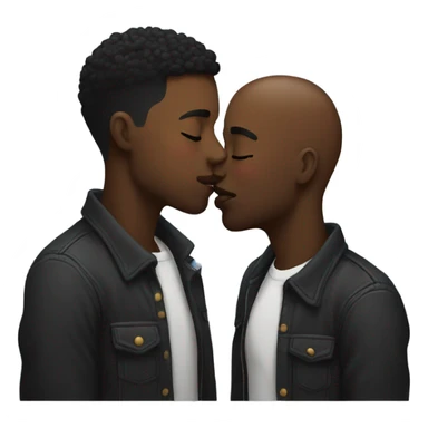 Black gay people kissing sticker