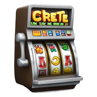 Create a unique emoji of a slot machine with three thumbs up across the top reel and the word like across the bottom reel and like money signs or coins coming out? sticker