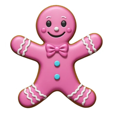 pink gingerbread man sticker