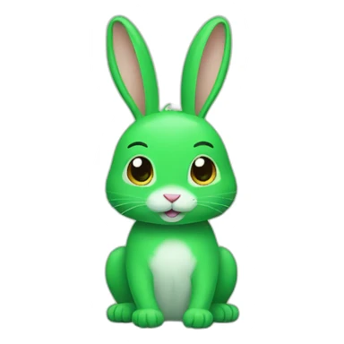 GREEN BUNNY  sticker