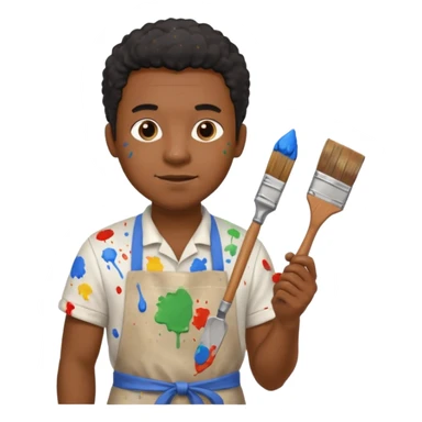 Ceramic Painter black man sticker