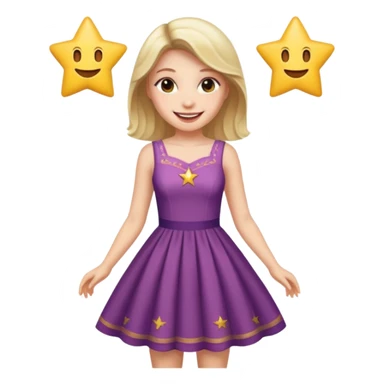 Real star face with a 👗 sticker