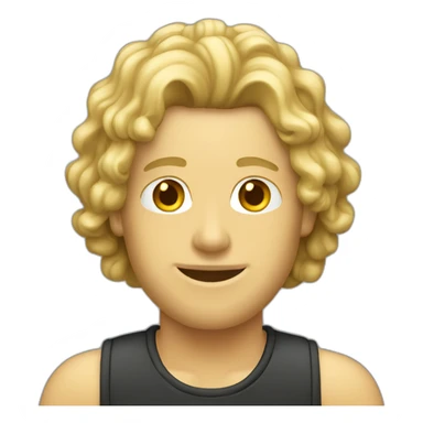 Long-curly-blondehair-male-tuba-player sticker