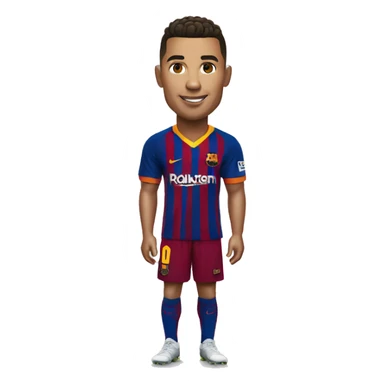 Ronaldo in a barcelona jersey sticker