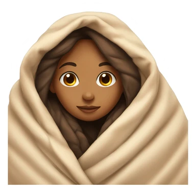 Cute brown girl tucked in cozy sticker