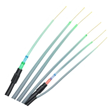 glowing optic fiber cable filaments showing thin glass strands sticker