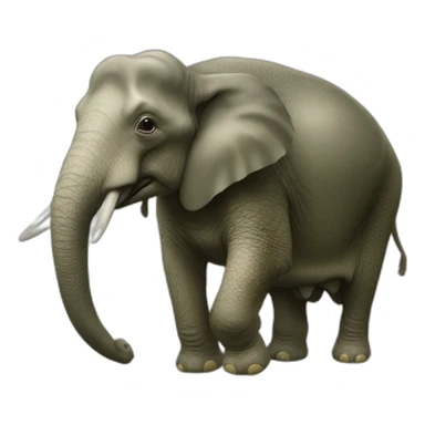Tortue sur elephant sticker