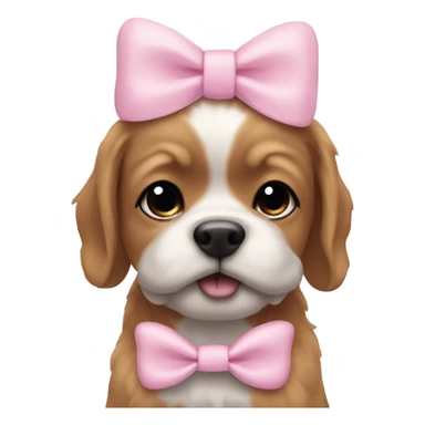 hank with a baby pink bow  sticker