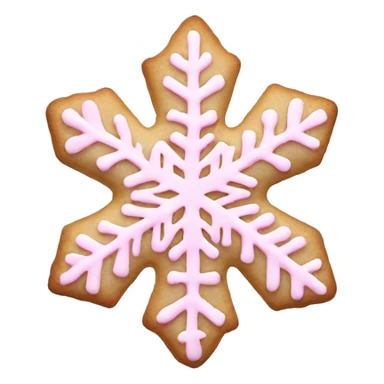 Light pink snowflake cookie sticker