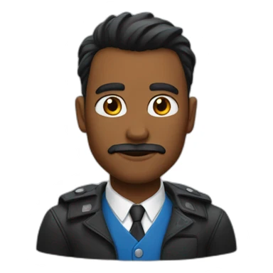 Un homme noir roux aux yeux bleus  sticker