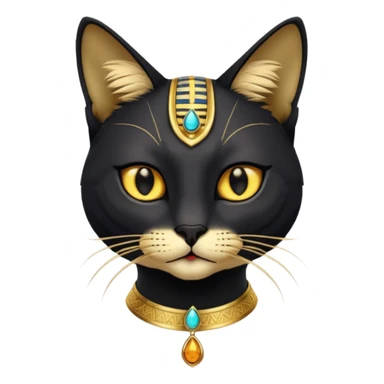 Egyptian Cats: Black cat with gold collar







 sticker