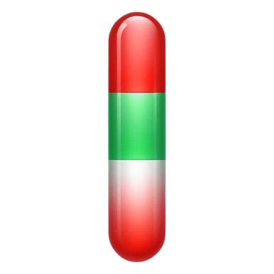 A vertical capsule-shaped progress bar with a color gradient from green at the bottom to red at the top. The bar is divided into segments by thin lines, with bold, outlined numbers scaling upward next to it.  sticker