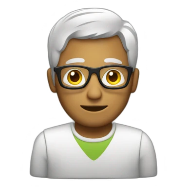 a man with computer sticker