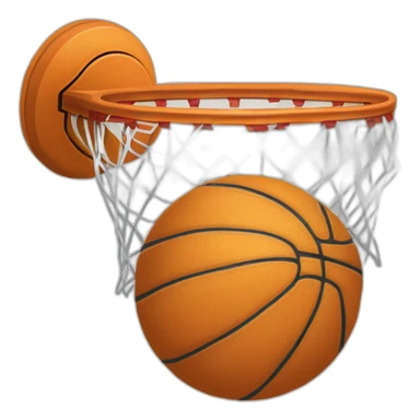 ballon de basket sur une tête d'un garçon sticker