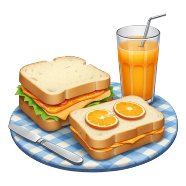 picnic sandwiche and juice sticker