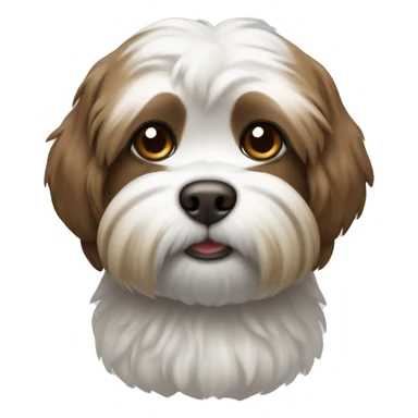 A small brown and white shitzu sticker