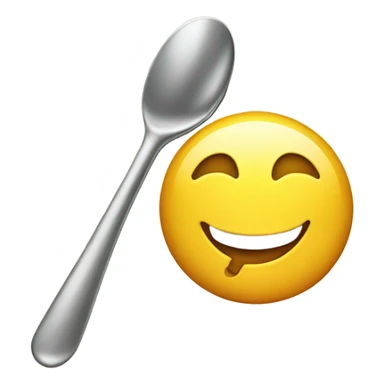 Smile emoji with a spoon filled with sugar an a lighter sticker
