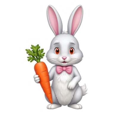 bugs bunny cartoon rabbit with carrot sticker