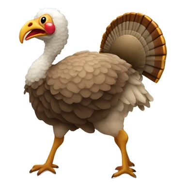 turkey playingba banjo riding a sheep sticker