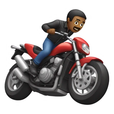 Man doing wheelie on motorbike sticker