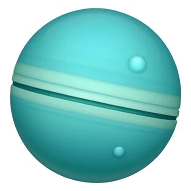 planet uranus emoji which is copayable with rings like saturn but vertical 90 you know right sticker