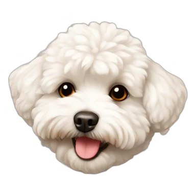 White maltipoo with autumn leaves sticker