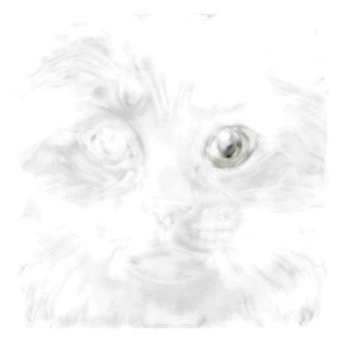 Maine coon cat with grey and White strips and light Green eyes sticker