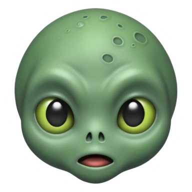 tiny alien head really scary sticker