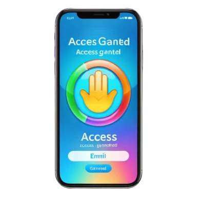Access granted on a screen  sticker