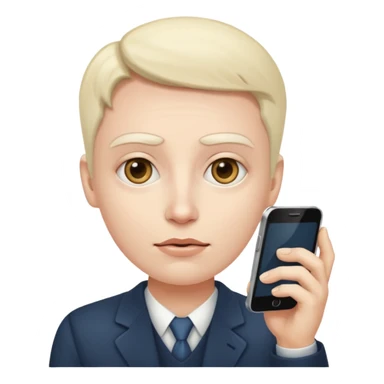 Face with heavy eye bags while scrolling phone sticker
